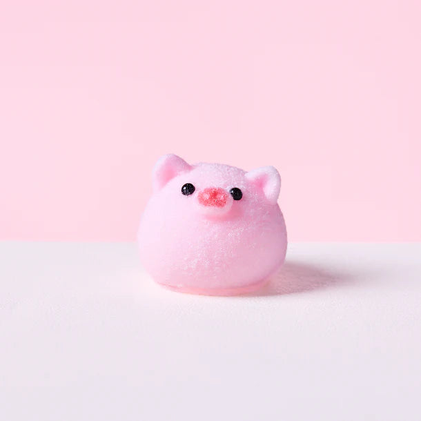 15g Flocked Mini Pink Pig Ball Taba Squishy BAMSQUISHY