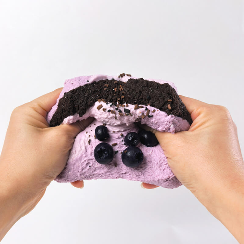 Big Three-layer Blueberries Toast Bam Squishy - BAMSQUISHY