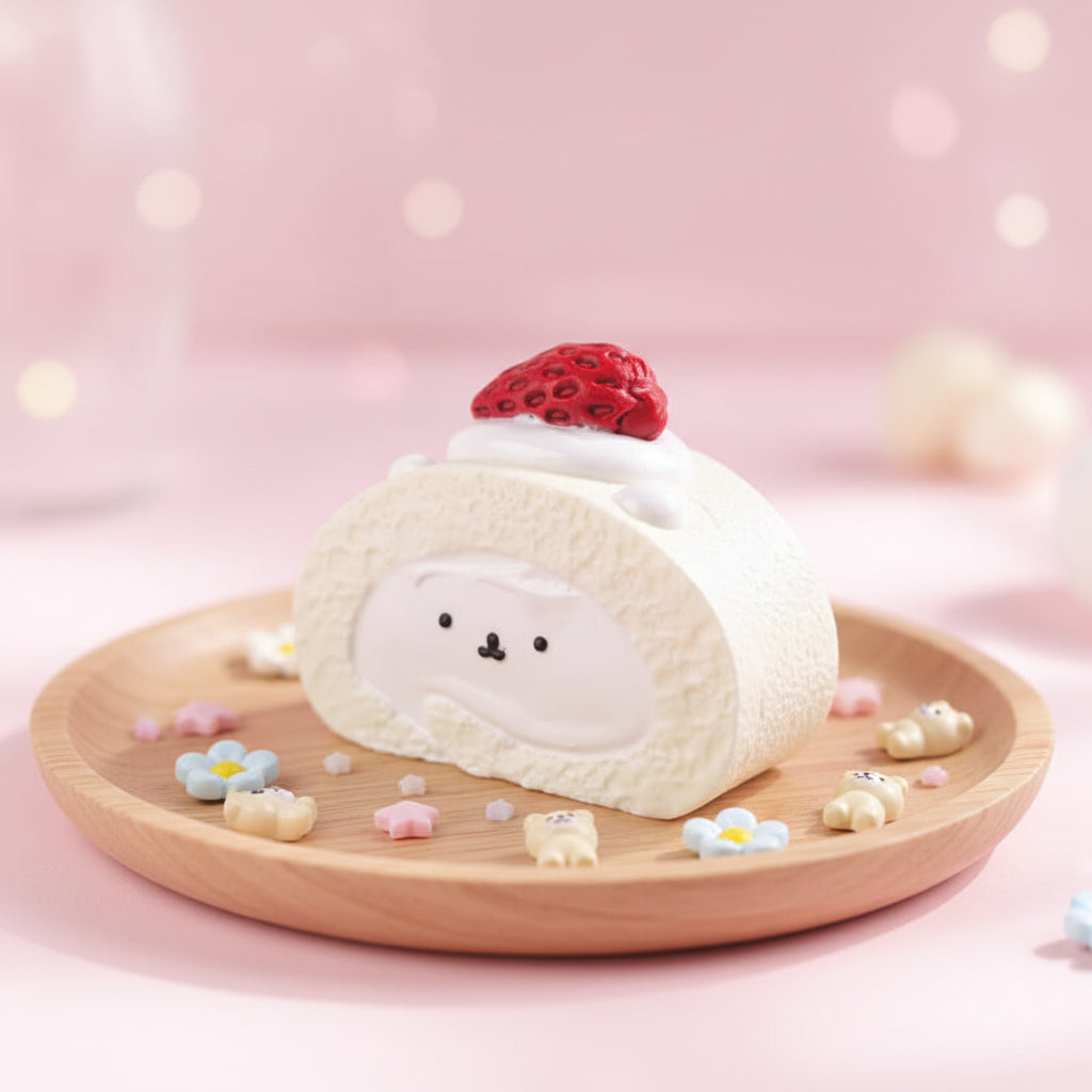 Creamy Bear Berry Roll Bam Squishy BAMSQUISHY