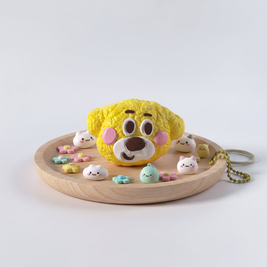 Cute Dog Head Biscuit Bam Squishy Dokee Boom BAMSQUISHY