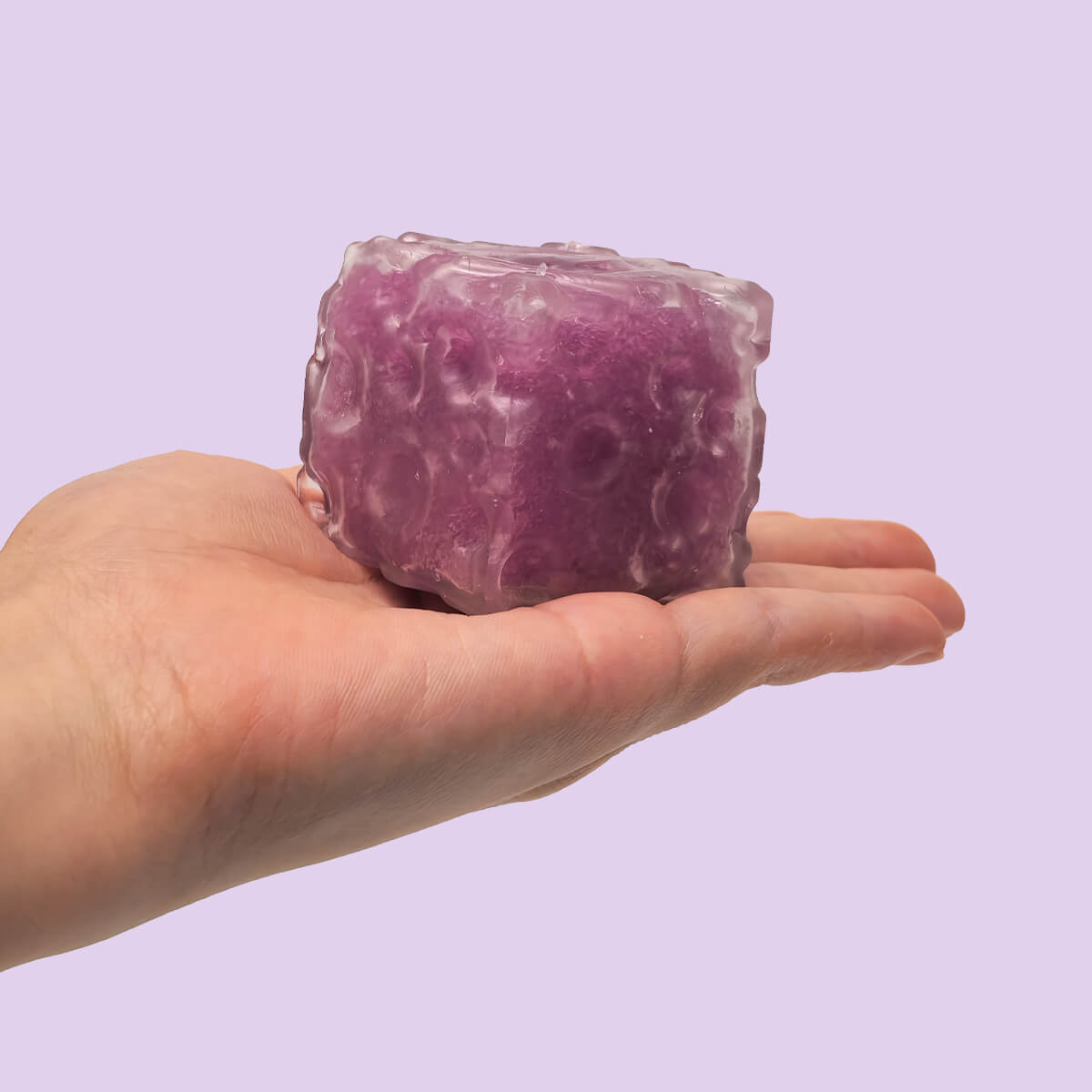 Mini Frosted Grape Cheese Cube Fidget Toy BAMSQUISHY