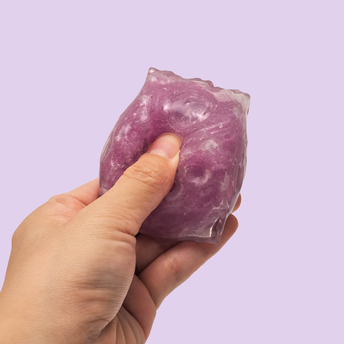 Mini Frosted Grape Cheese Cube Fidget Toy BAMSQUISHY