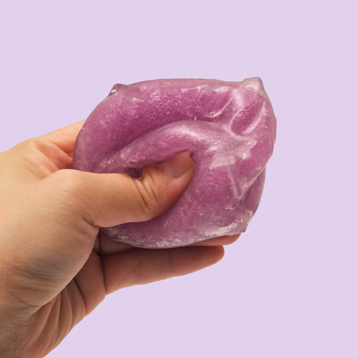 Mini Frosted Grape Cheese Cube Fidget Toy BAMSQUISHY
