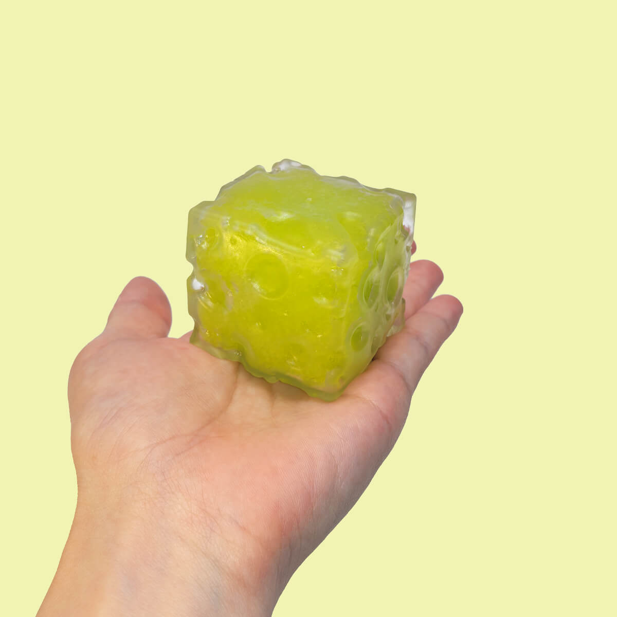 Mini Frosted Grape Cheese Cube Fidget Toy BAMSQUISHY