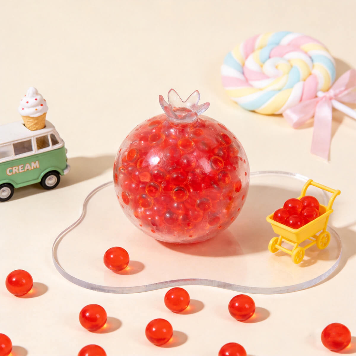 Pomegranate Handmade Stress Ball BAMSQUISHY