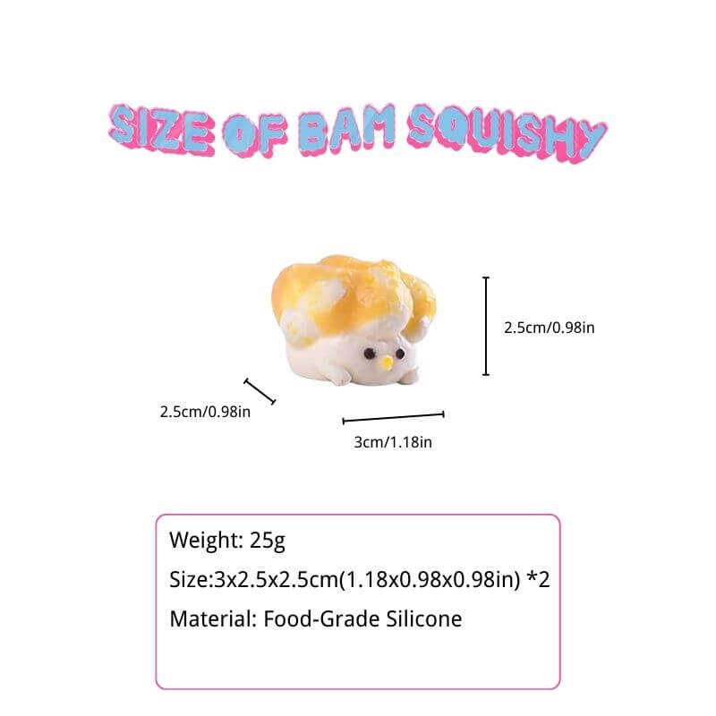 2pcs Mini Chicken Popcorns Bundle Bam Squishy - BAMSQUISHY