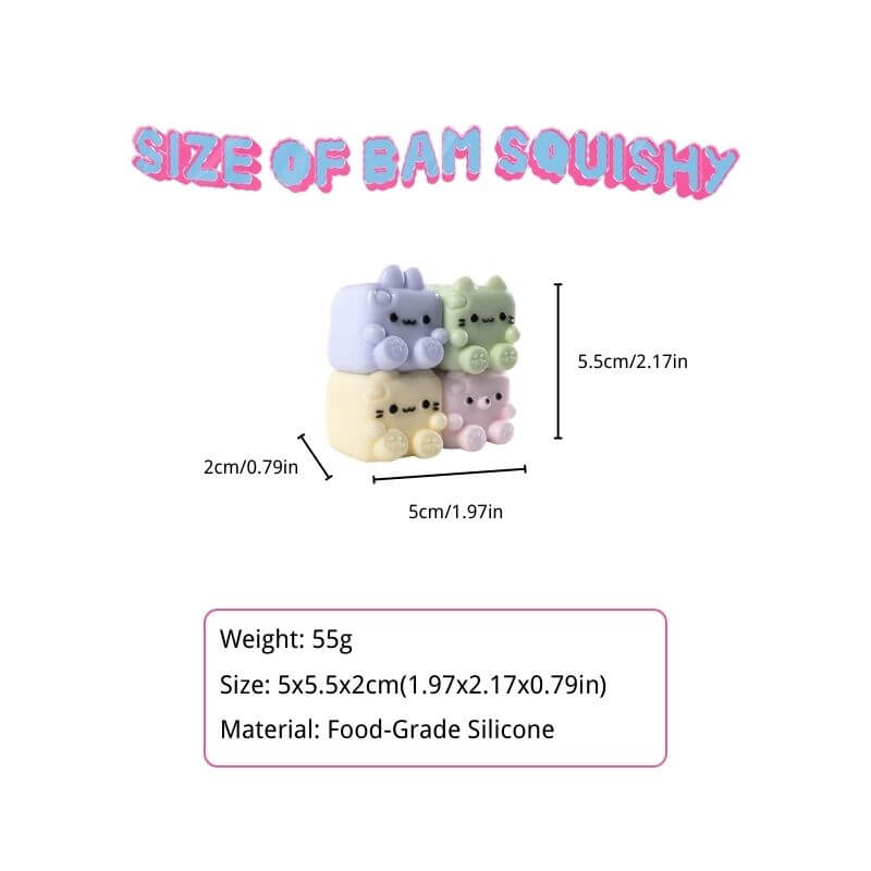4pcs Small animals bundle Bam Squishy - BAMSQUISHY
