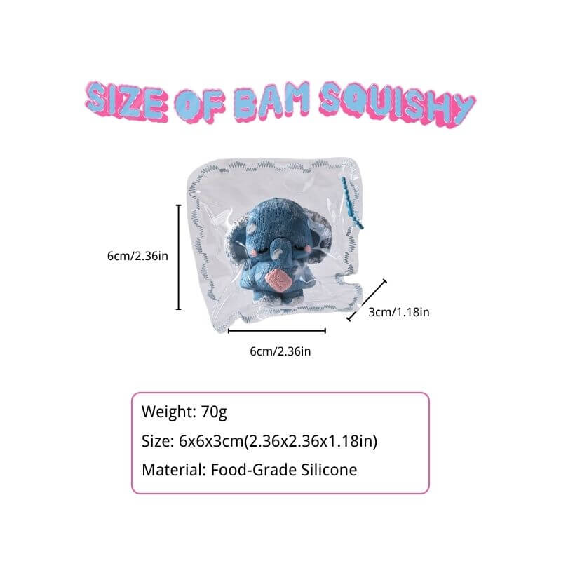 Cute Knitted Elephant Bam Squishy Dokee Boom BAMSQUISHY