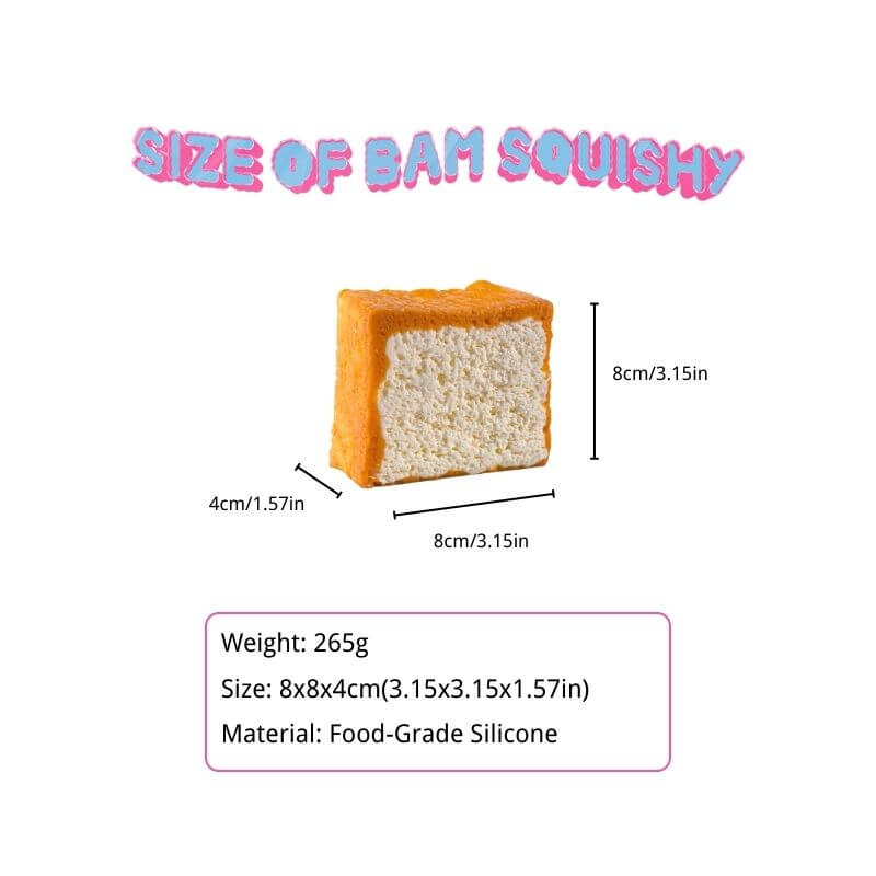 Simple Cheese Toast Bam Squishy - BAMSQUISHY