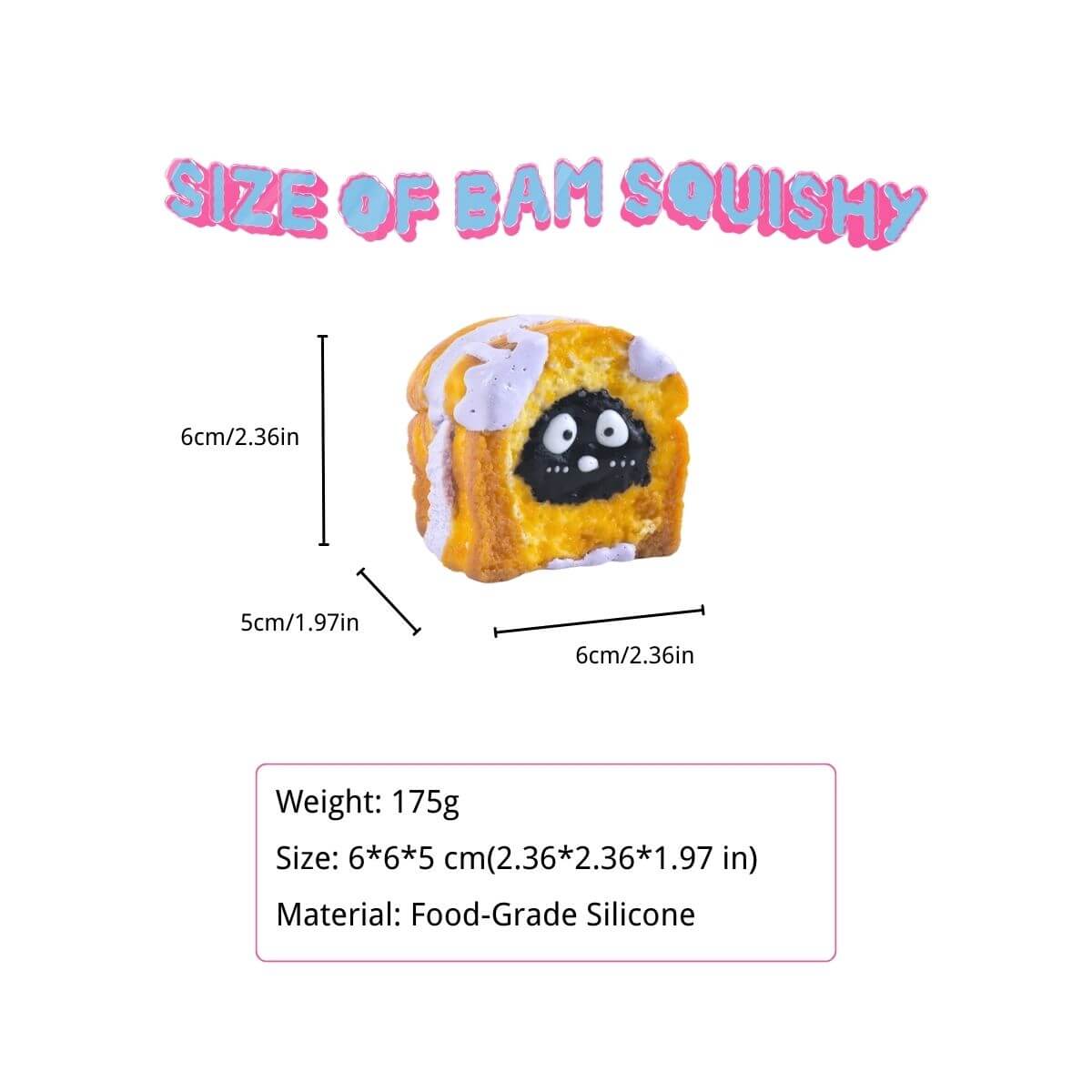 Taro Briquette Toast Bam Squishy - BAMSQUISHY