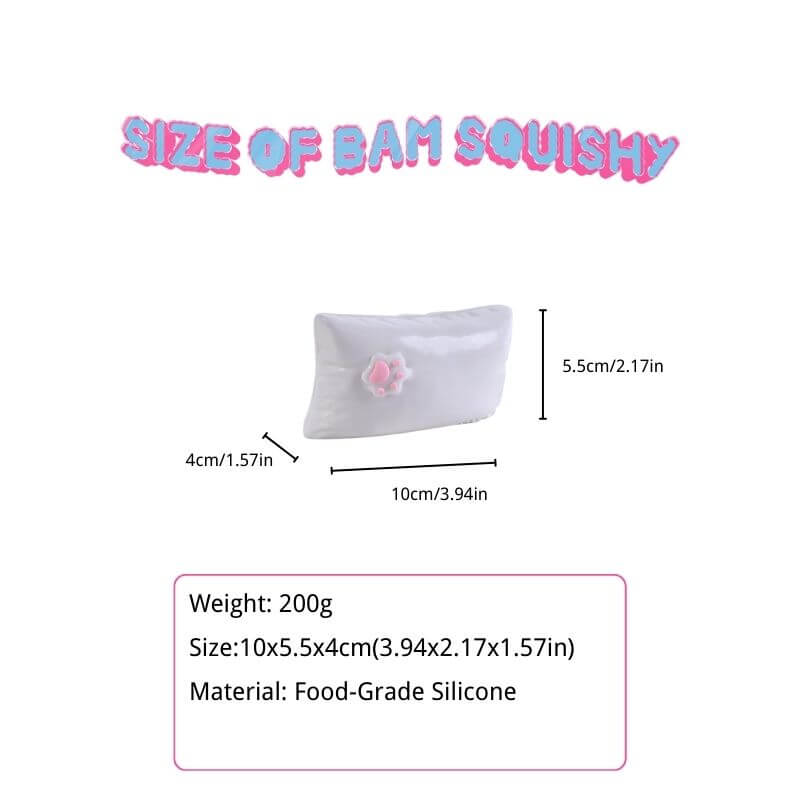 White Down Pillow Bam Squishy BAMSQUISHY