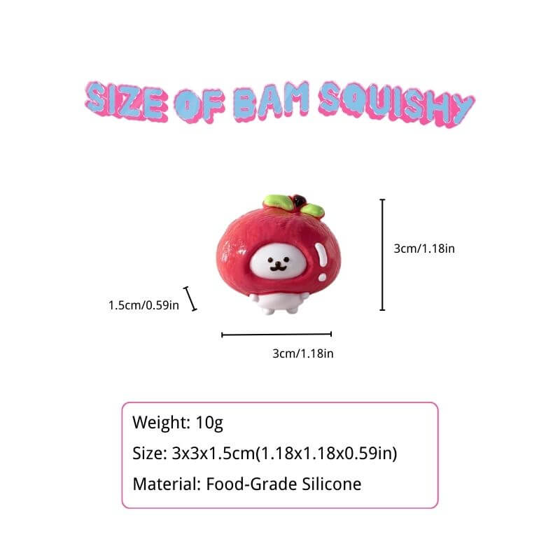 Cute Apple Bear Bam Squishy BAMSQUISHY