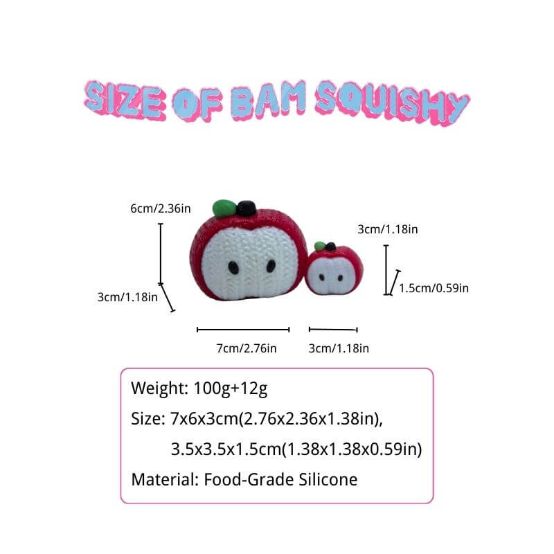 Knitted Apple Bundle Taba Squishy BAMSQUISHY